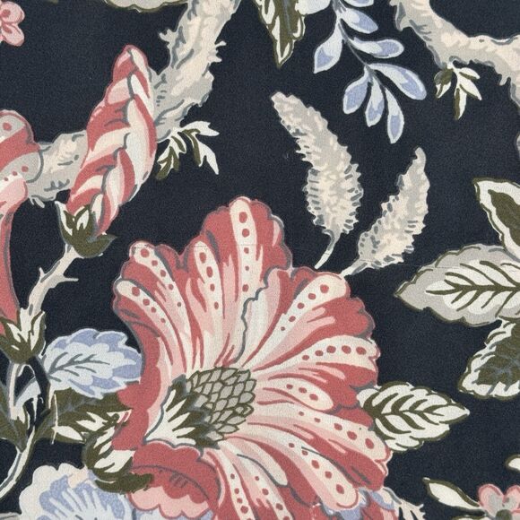 Loft Shirt Womens Small Petite Black Pink Blue Dark Floral Tank Bohemian Cottage - Picture 5 of 7